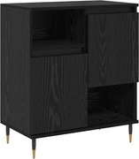 vidaXL Bufet Stejar Negru 60 x 35 x 70 cm