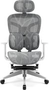 RESIGILAT- AEROMAX PRO 620LK-SY Scaun ergonomic, cotiere 6D, Tetiera 3D, Suport lombar dublu ajustabil, Suport picioare, Umeras, Full Mesh, Gri