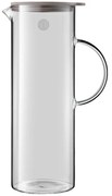 Carafа BUYDEEM CD2003, 1.2 l, Deschidere largа, Capac din silicon, Sticla borosilicata, Gri