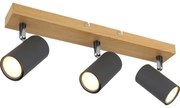 Plafoniera cu 3 spoturi directionabile design modern ROBBY gri grafit