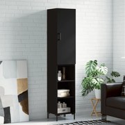 vidaXL Dulap înalt, negru, 34,5x34x180 cm, lemn prelucrat