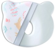 HUSA de schimb / Fata de perna - pentru Perna Bebelus Suporto Ursulet impotriva Plagiocefaliei - Bumbac 100%, Alba, Model cu Iepurasi