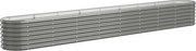 vidaXL Strat înălțat grădină gri 332x40x36cm oțel galvanizat
