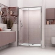 Usa de nisa culisanta Radaway Premium Plus DWJ 140 cm sticla 6 mm crom-maro