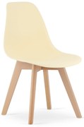 Scaun KITO crem cu picioare din fag