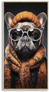 Tablou Modern pe Pânză - Bad Bully A, 42,5x2,8x82,5 cm, Mauro Ferretti