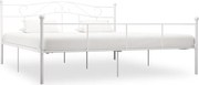 vidaXL Cadru de pat, alb, 180 x 200 cm, metal