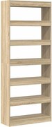 vidaXL Dulap pentru cărți Stejar Sonoma 80 x 30 x 198 cm Lemn compozit