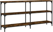 vidaXL Măsuță consolă, stejar fumuriu, 150x29x75 cm, lemn prelucrat