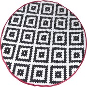Bo-Camp Covor exterior „Chill mat Falconwood” 2 m rotund alb-negru