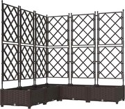 vidaXL Vază pentru Grădină 5 pcs Maro 120 x 120 x 125,5 cm Oțel