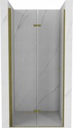 Mexen Lima uși de duș pliabile 80 cm, transparente, aurii - 856-080-000-50-00