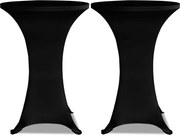 vidaXL Husă de masă cu picior Ø70 cm, 2 buc., negru, elastic