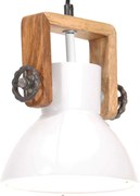 vidaXL Lampă suspendată industrială, 25 W, alb, 19 cm, E27, rotund