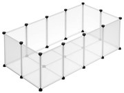 SongmicsHome Țarc pentru animale mici din plastic transparent BEN, 125x63x42 cm, transparent