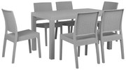 Set de masă pentru grădină Fossil (gri deschis) (pentru 6 persoane). 1011768