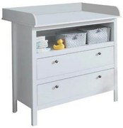 Comodă cu masă de schimbat scutece OLJE 2S, albă