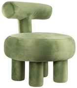 Fotoliu verde deschis cu tapițerie din catifea Abrazo – Leitmotiv