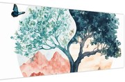 Tablou – Arbore acvarelă plin de viață (120x50 cm)