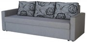 Canapea extensibila Firenze Grey Flower 218x85x85 cm, cu lada de depozitare