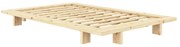 Pat în culoare naturală din lemn de pin cu somieră 120x200 cm Japan – Karup Design