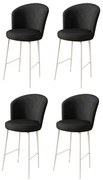 Set de scaune de bar Fora Black and White, 4 buc., 4 buc