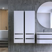 Dulap inalt suspendat KolpaSan Vittoria alb mat 1 usa si 2 sertare 45 cm