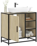 vidaXL Dulap de chiuvetă baie stejar sonoma 65x33x60 cm lemn prelucrat
