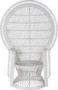 Fotoliu de exterior, alb, din rattan, Arvella
