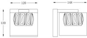 Aplică LED de cristal GEM LED/5W/230V Zuma Line W0389-01A-B5AC