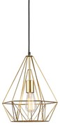 Lampă industrială cu pandantiv inteligent aurie incl. wifi ST64 - Carcass
