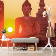 Fototapet Statuia Buddha în mijlocul pietrelor