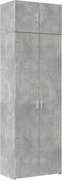 vidaXL Dulap de depozitare, gri beton, 70x42,5x225 cm, lemn prelucrat