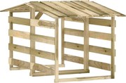 vidaXL Pergole cu acoperiș, 2 buc., 100x90x100 cm, lemn de pin tratat
