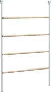 PawHut Suport pentru Găini pe 4 Niveluri, Posatoiu din Lemn și Oțel Galvanizat, Scară pentru Coteț, 4-6 Găini, 140x86x2,5 cm, Lemn Natural | Aosom Romania