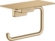 Suport hartie igienica cu raft Hansgrohe AddStoris, brushed bronze - 41772140