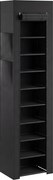 HOMCOM Pantofar 10 Etajere, Cover Antipraf, 20 Perechi, 45 x 30 x 175 cm, Negru | Aosom Romania