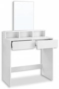 Măsuță de toaletă VANESA, 80x40x140cm, albă Jurhan
