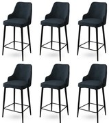 Set de scaune de bar Enox Anthracite, 6 buc., 6 buc.