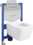 Mexen set încastrat WC cadru Fenix XS-U cu vas WC Stella, alb lucios - 6853368XX00