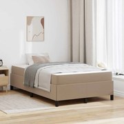 vidaXL Cadru de pat cu saltea cu saltea Cappuccino 120 x 190 cm