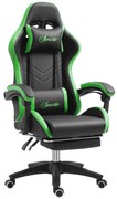 Vinsetto Scaun Gaming cu Înălțime Reglabilă, Scaun Gaming Ergonomic cu Spătar Rabatabil, 65x65x121-129 cm, Negru | Aosom Romania