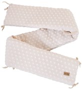 Apărătoare pentru pătuț bej din amestec de bumbac 170 cm Frosty Almond – Roba