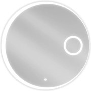 Mexen Ella oglindă de baie iluminată cu oglindă cosmetică, rotundă 80 cm, LED 6000K, anti-abur - 9811-080-080-611-00