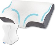 Set perne pentru dormit Suporto®️ Aura, perna ortopedica cu suport cervical si perna pentru genunchi