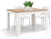 MASA LIZZY extensibila 120 cm/90 cm - LEMN NATUR, PICIOR ALB