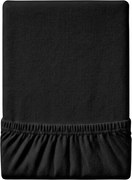 Cearsaf din material jersey cu elastic negru 200x220-cm