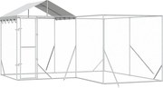 vidaXL Padoc exterior cu acoperiș argintiu 4x4x2,5 m oțel galvanizat