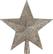 Varf pentru pom de Craciun stea GLIMORA 22 cm, aurie