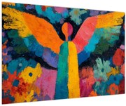 Tablou - Înger abstract cu flori (90x60 cm)